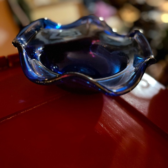 Other - Spanish blown glass bowl-blue